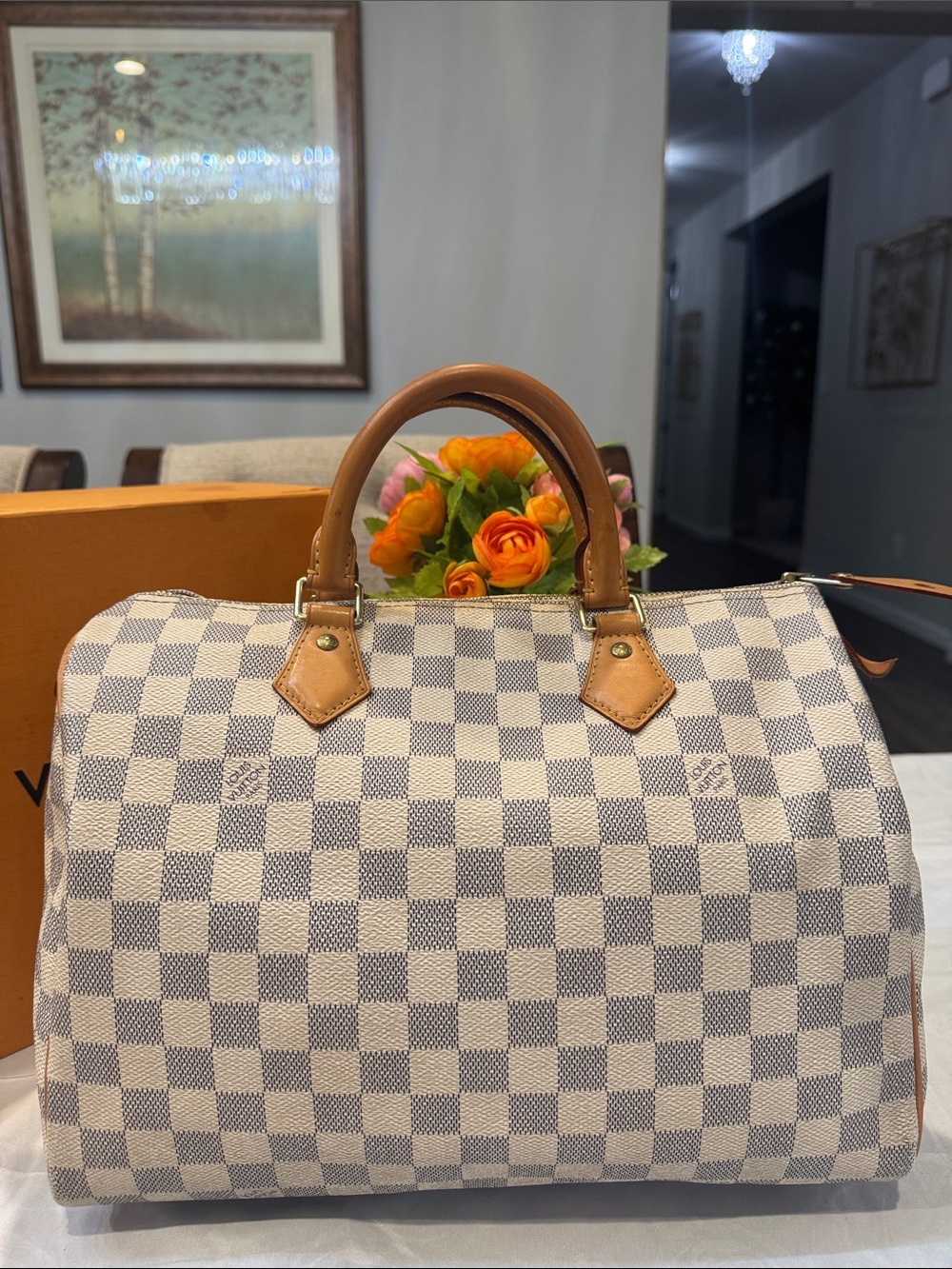 Authentic Louis Vuitton Damier Azur Speedy 30 with all inclusions - Picture 3 of 15